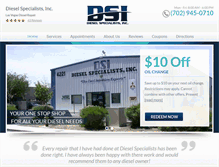Tablet Screenshot of dieselspecialistsinc.net